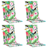 VidaXL coussins de chaise 4 pcs tissu à dossier haut multicolore