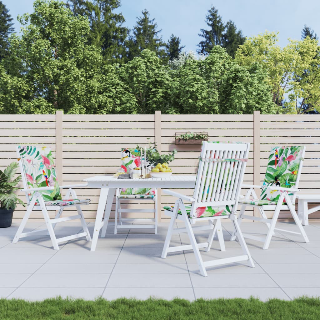 VidaXL coussins de chaise 4 pcs tissu à dossier haut multicolore