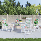 VidaXL coussins de chaise 4 pcs tissu à dossier haut multicolore