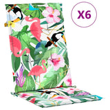 VidaXL coussins de chaise 6 pcs tissu à dossier haut multicolore