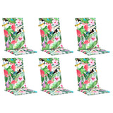 VidaXL coussins de chaise 6 pcs tissu à dossier haut multicolore