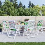 VidaXL coussins de chaise 6 pcs tissu à dossier haut multicolore