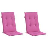 Vidaxx coussins de chaise de jardin dossier haut 2 pcs 120x50x3 cm tissu rose