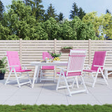 VidaXL coussins de chaise 4 pcs tissu à dossier haut rose