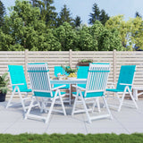VidaXL coussins de chaise dossier haut 6 pcs tissu turquoise