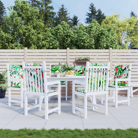 VidaXL coussins de chaise 6 pcs tissu à dossier bas multicolore