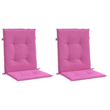 VidaXL coussins de chaise 2 pcs dossier bas tissu rose