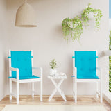 VidaXL coussins de chaise 2 pcs dossier bas tissu turquoise