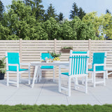 VidaXL coussins de chaise 4 pcs dossier bas tissu turquoise