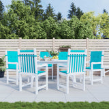 VidaXL coussins de chaise 6 pcs dossier bas tissu turquoise