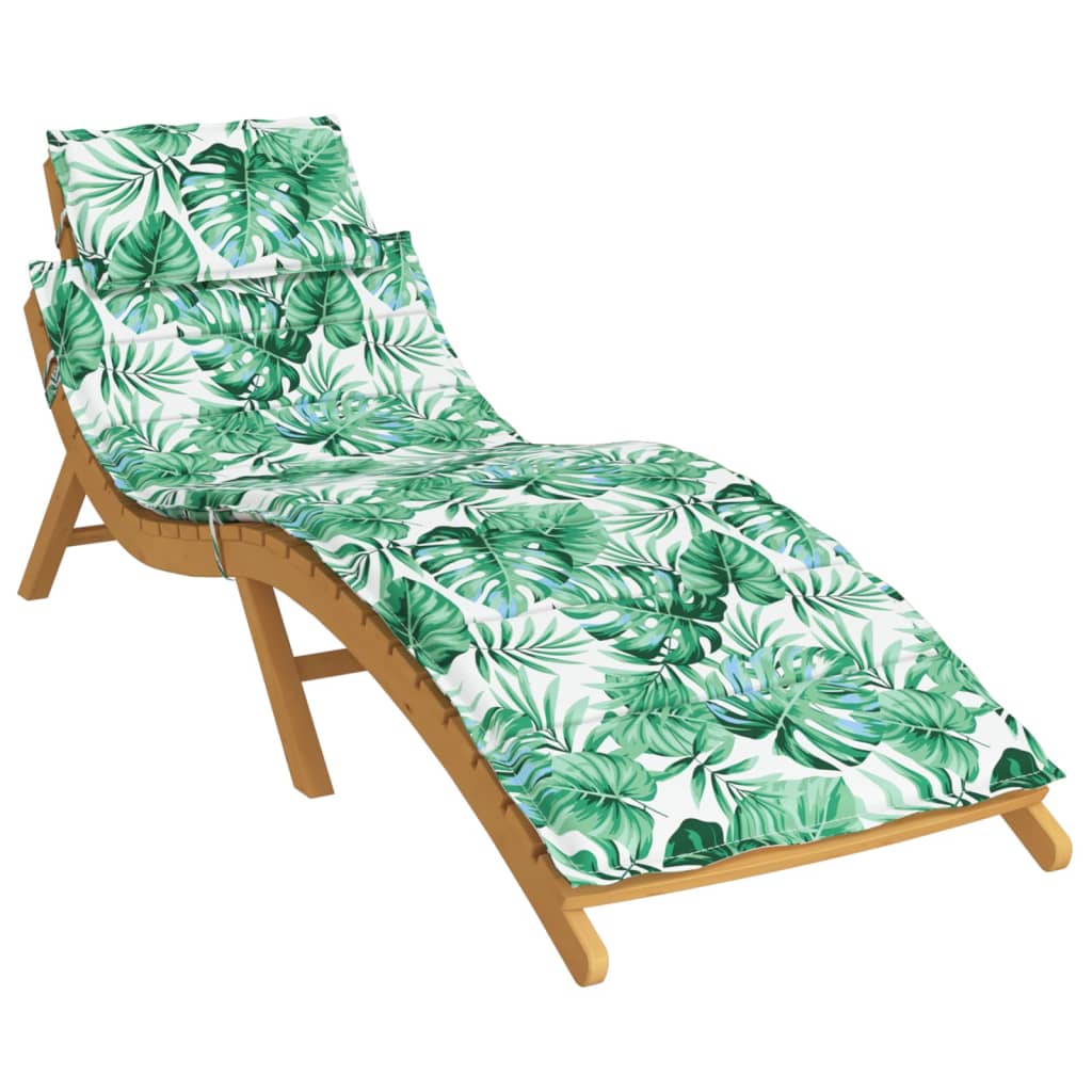VidaXL coussin de chaise longue en tissu oxford à motif de feuilles