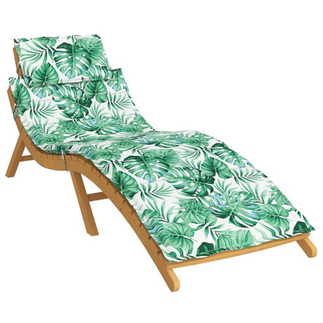 VidaXL coussin de chaise longue en tissu oxford à motif de feuilles