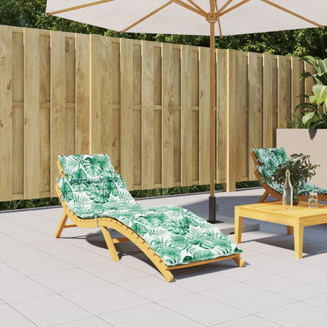VidaXL coussin de chaise longue en tissu oxford à motif de feuilles