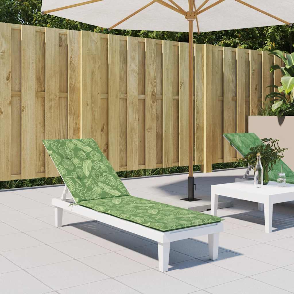 VidaXL coussin de chaise de patio motif feuille tissu oxford