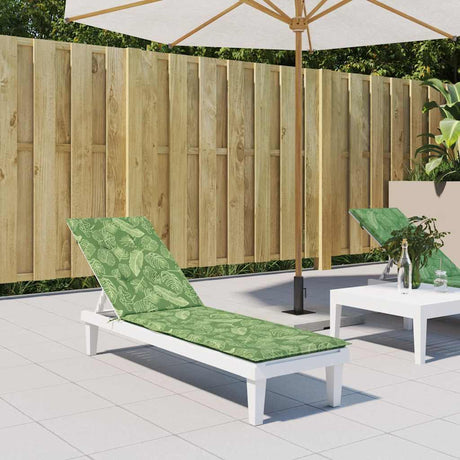 VidaXL coussin de chaise de patio motif feuille tissu oxford