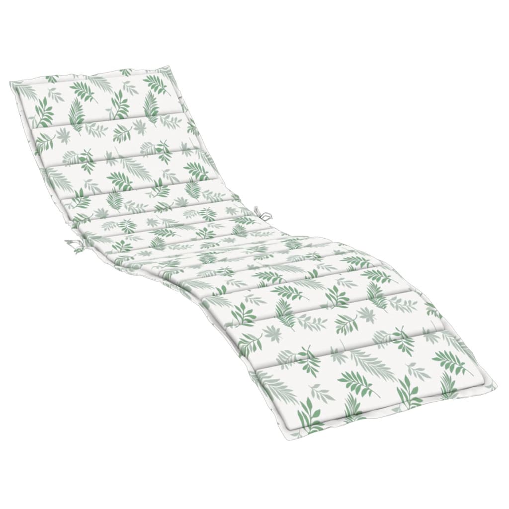VidaXL coussin de chaise longue en tissu oxford à motif de feuilles