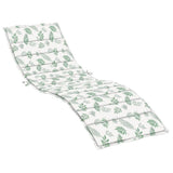 VidaXL coussin de chaise longue en tissu oxford à motif de feuilles