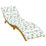 VidaXL coussin de chaise longue en tissu oxford à motif de feuilles