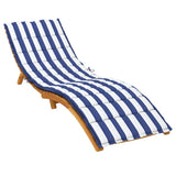VidaXL Coussin de chaise longue tissu oxford rayé bleu et blanc