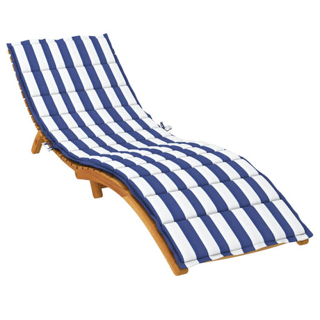 VidaXL Coussin de chaise longue tissu oxford rayé bleu et blanc