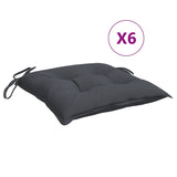 Vidaxx coussins de chaise 6 pcs 40x40x7 cm tissu oxford anthracite