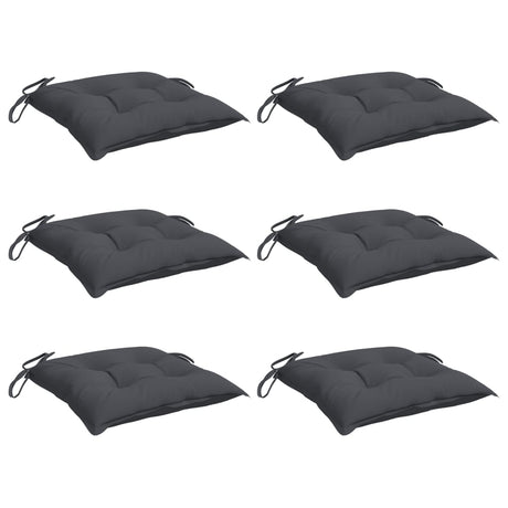Vidaxx coussins de chaise 6 pcs 40x40x7 cm tissu oxford anthracite