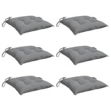 VidaXL coussins de chaise 6 pcs 40x40x7 cm tissu oxford gris