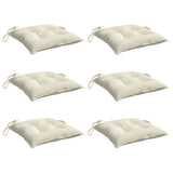 Vidaxx coussins de chaise 6 pcs 40x40x7 cm tissu blanc crème