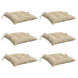 Vidaxx coussins de chaise 6 pcs 40x40x7 cm tissu oxford beige