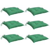Vidaxx coussins de chaise 6 pcs 40x40x7 cm tissu oxford vert