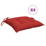 Vidaxx coussins de chaise 4 pcs 40x40x7 cm tissu oxford rouge