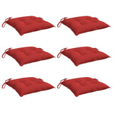 VidaXL coussins de chaise 6 pcs 40x40x7 cm tissu oxford rouge