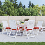 VidaXL coussins de chaise 6 pcs 40x40x7 cm tissu oxford rouge