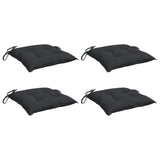 VidaXL coussins de chaise 4 pcs 40x40x7 cm tissu oxford noir