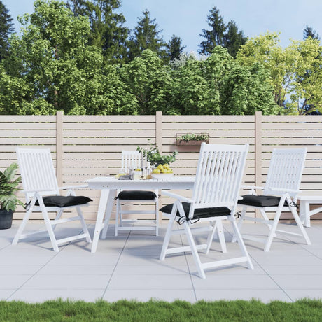 VidaXL coussins de chaise 4 pcs 40x40x7 cm tissu oxford noir