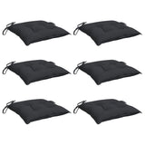 Vidaxx coussins de chaise 6 pcs 40x40x7 cm tissu oxford noir