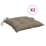 Vidaxl stol kuddar 2 st 40x40x7 cm oxford tyg taupe