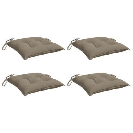 Vidaxl stoelkussens 4 st 40x40x7 cm oxford stof taupe