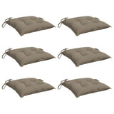 VidaXL coussins de chaise 6 pcs 40x40x7 cm tissu oxford taupe