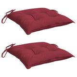 Vidaxx coussins de chaise 2 pcs 40x40x7 cm tissu oxford rouge vin