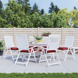 VidaXL coussins de chaise 6 pcs 40x40x7 cm tissu oxford rouge vin