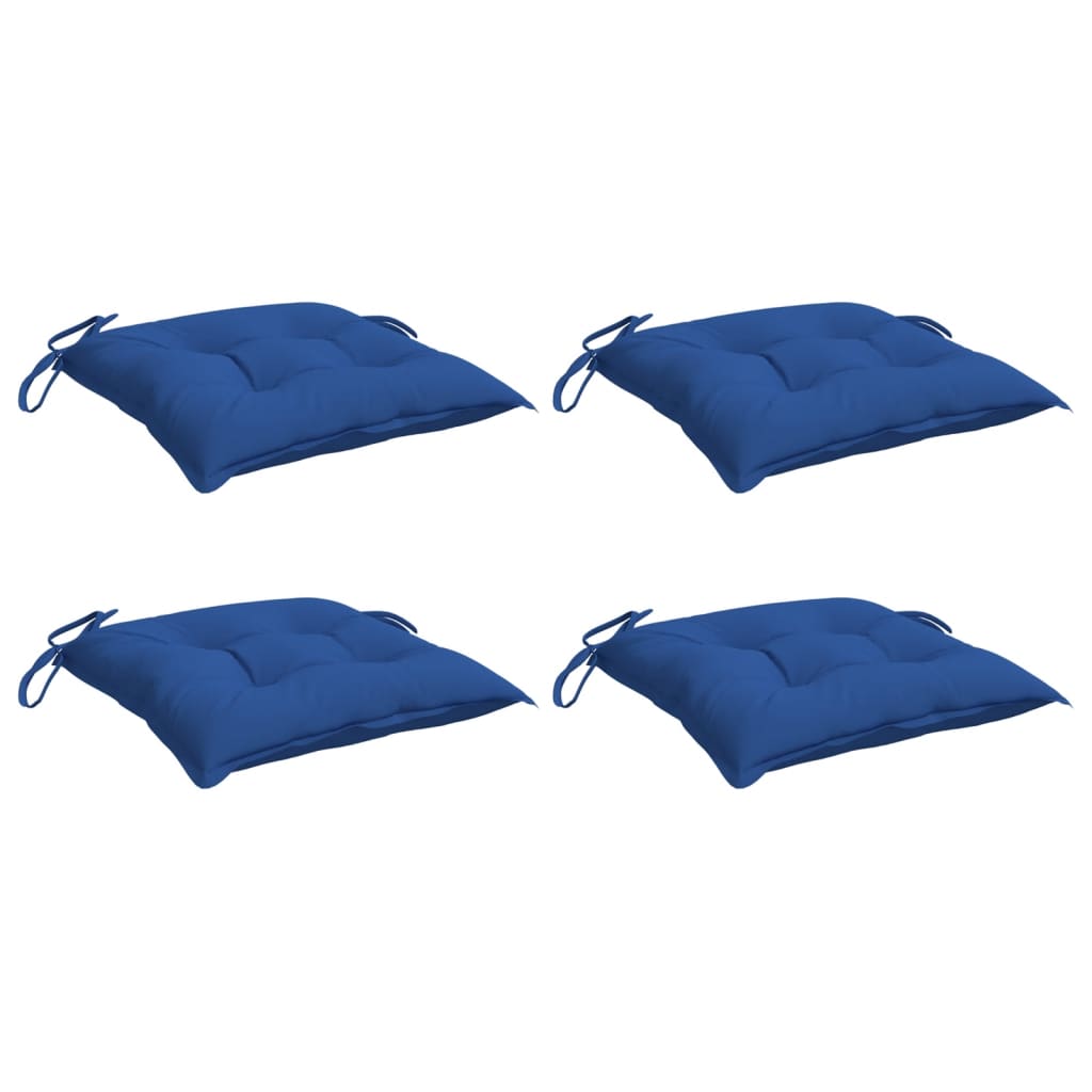 Vidaxx coussins de chaise 4 pcs 40x40x7 cm tissu oxford bleu