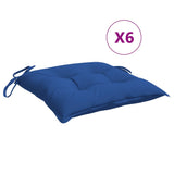 Vidaxx coussins de chaise 6 pcs 40x40x7 cm tissu oxford bleu