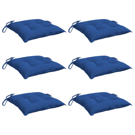 Vidaxx coussins de chaise 6 pcs 40x40x7 cm tissu oxford bleu