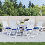 Vidaxx coussins de chaise 6 pcs 40x40x7 cm tissu oxford bleu