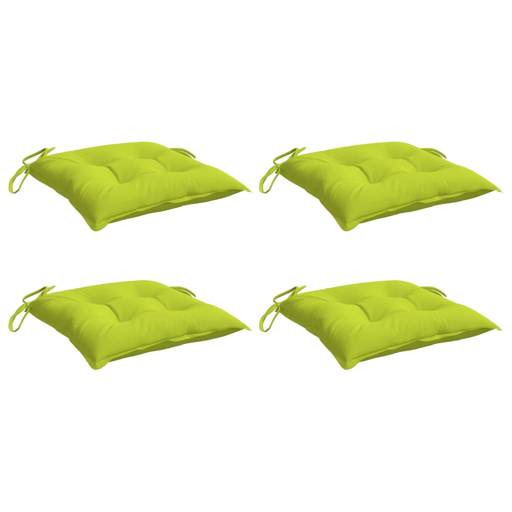 Vidaxx coussins de chaise 4 pcs 40x40x7 cm tissu oxford vert vif