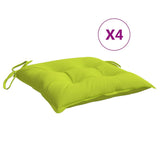 VidaXL coussins de chaise 6 pcs 40x40x7 cm tissu oxford vert vif