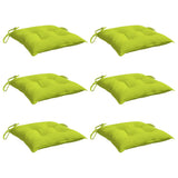 VidaXL coussins de chaise 6 pcs 40x40x7 cm tissu oxford vert vif