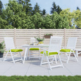 VidaXL coussins de chaise 6 pcs 40x40x7 cm tissu oxford vert vif