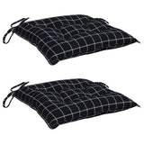 Vidaxx coussins de chaise 2 pcs motif losange 40x40x7 cm tissu noir